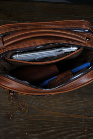 Hitit Bag Hakiki Deri El Çantası