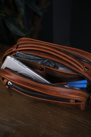 Hitit Bag Hakiki Deri El Çantası
