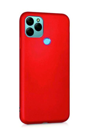 General Mobile GM 21 Kılıf Kamera Korumalı Silikon Rubber Arka Kapak Kırmızı