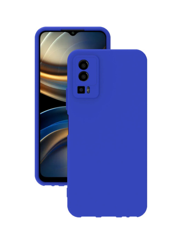 General Mobile GM 23 Kılıf Kamera Korumalı Silikon Rubber Arka Kapak Mavi