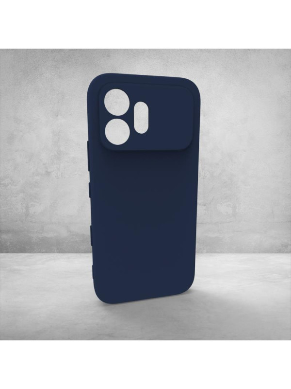 Honor 600 Uyumlu Kılıf Kamera Korumalı Silikon Rubber Arka Kapak Lacivert