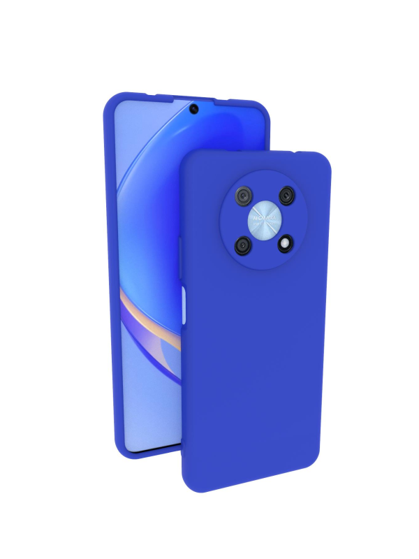 Huawei Nova Y90 Kılıf Kamera Korumalı Silikon Rubber Arka Kapak Mavi