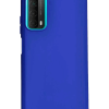 Huawei P Smart 2021 Kılıf Kamera Korumalı Silikon Rubber Arka Kapak Mavi