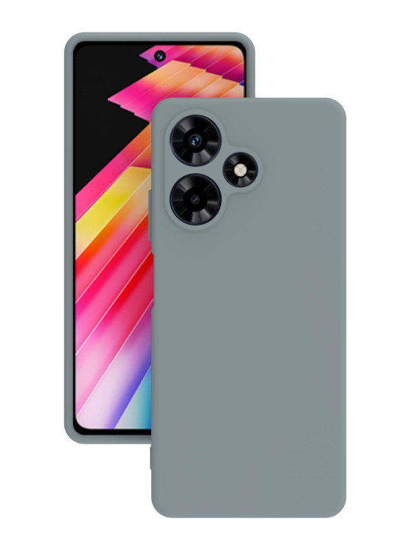 Infinix Hot 30 Play Kılıf Kamera Korumalı Silikon Rubber Arka Kapak Gri Infinix Hot 30 Play Kılıf Kamera Korumalı Silikon Rubber Arka Kapak Gri