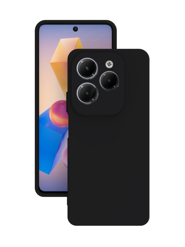İnfinix Hot 40i Kılıf Kamera Korumalı Silikon Rubber Arka Kapak Siyah