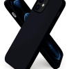 iPhone 12 Kılıf Kamera Korumalı Silikon Rubber Arka Kapak Siyah
