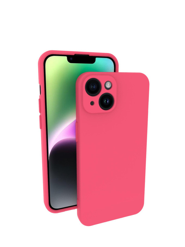 iPhone 14 Plus Kılıf Kamera Korumalı Silikon Rubber Arka Kapak PEMBE