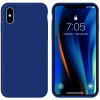 iPhone X Kılıf Kamera Korumalı Silikon Rubber Arka Kapak Lacivert