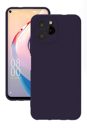 Oikitel C21 Pro Kılıf Kamera Korumalı Silikon Rubber Arka Kapak Mor