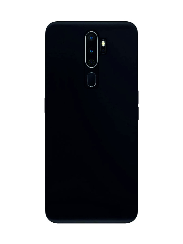 Oppo A5 2020 Kılıf Kamera Korumalı Silikon Rubber Arka Kapak Siyah