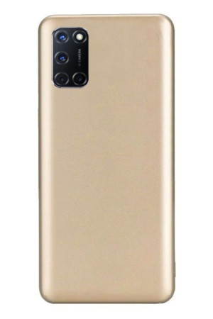 Oppo A72 Kılıf Kamera Korumalı Silikon Rubber Arka Kapak Gold