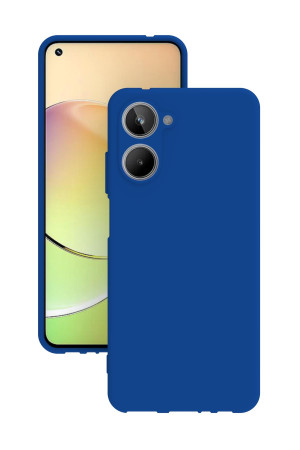 Realme 10 Kılıf Kamera Korumalı Silikon Rubber Arka Kapak Mavi