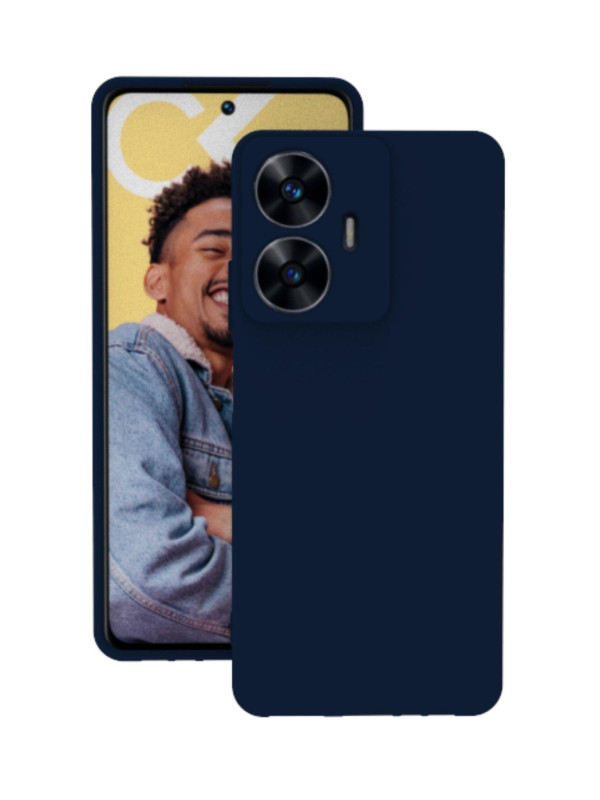 Realme C55 Kılıf Kamera Korumalı Silikon Rubber Arka Kapak Lacivert Realme C55 Kılıf Kamera Korumalı Silikon Rubber Arka Kapak Lacivert