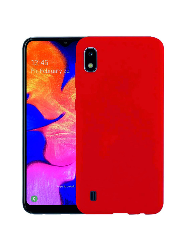 Samsung Galaxy A10 Kılıf Kamera Korumalı Silikon Rubber Arka Kapak Kırmızı Samsung Galaxy A10 Kılıf Kamera Korumalı Silikon Rubber Arka Kapak Kırmızı