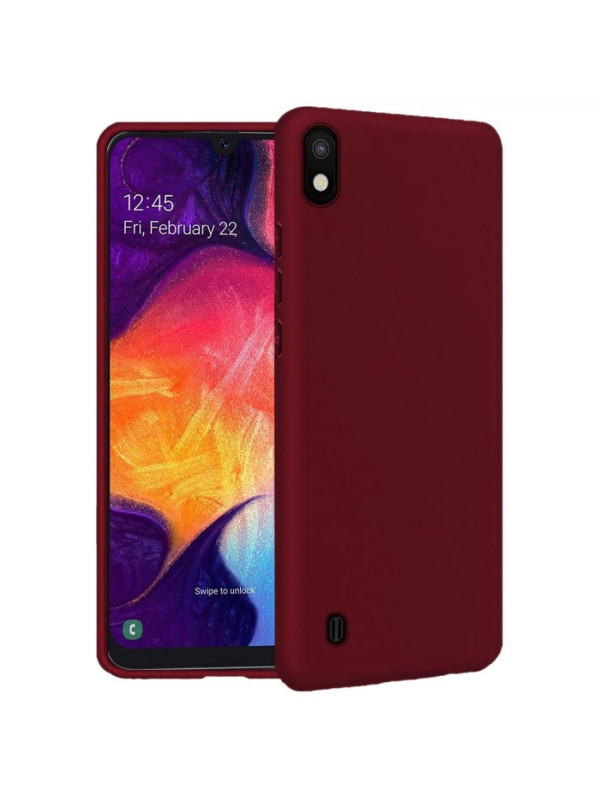 Samsung Galaxy A10 Kılıf Kamera Korumalı Silikon Rubber Arka Kapak Mor