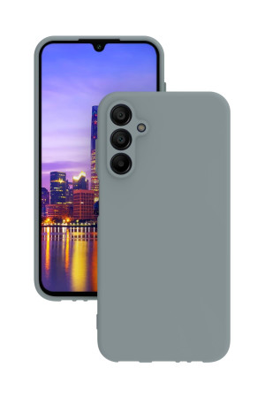 Samsung Galaxy A15 Kılıf Kamera Korumalı Silikon Rubber Arka Kapak Gri
