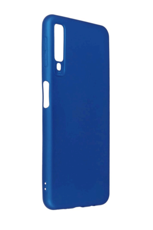 Samsung Galaxy A7 2018 Kılıf Kamera Korumalı Silikon Rubber Arka Kapak Mavi