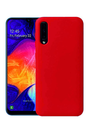 Samsung Galaxy A70 Kılıf Kamera Korumalı Silikon Rubber Arka Kapak Kırmızı