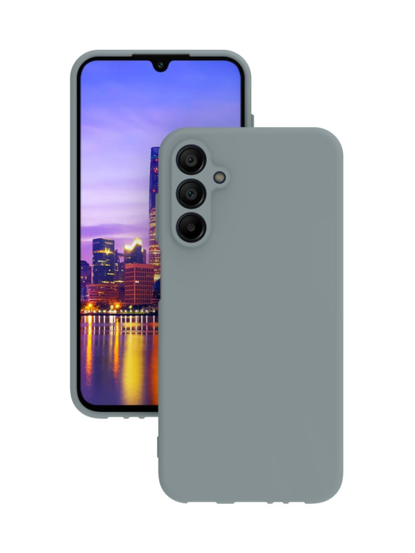 Samsung Galaxy M55 Kılıf Kamera Korumalı Silikon Rubber Arka Kapak Gri