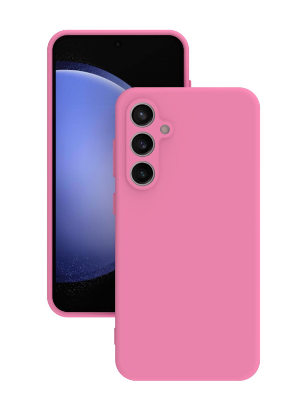 Samsung Galaxy S23 FE Kılıf Kamera Korumalı Silikon Rubber Arka Kapak Pembe