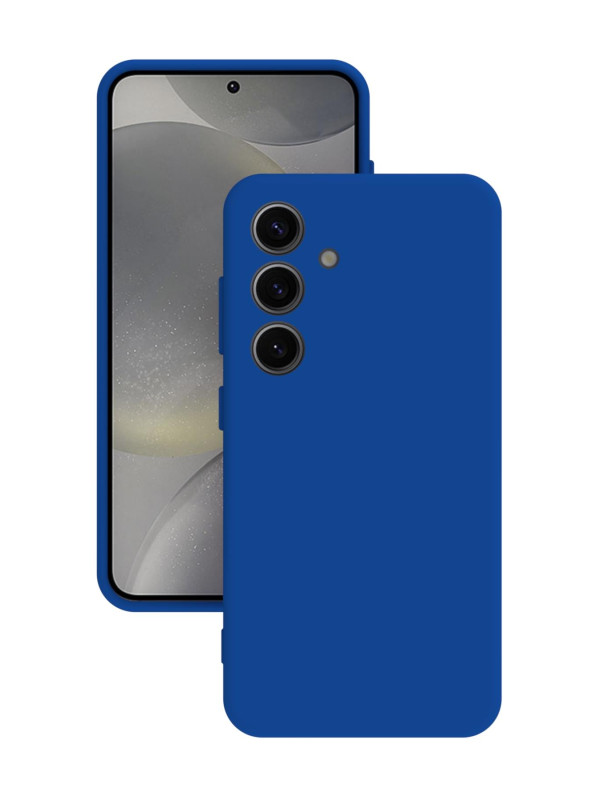 Samsung Galaxy S24 Kılıf Kamera Korumalı Silikon Rubber Arka Kapak Mavi