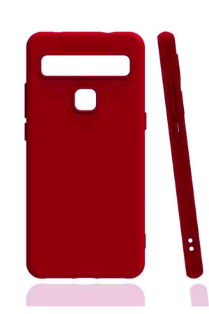 TCL 10L Kılıf Kamera Korumalı Silikon Rubber Arka Kapak Kırmızı