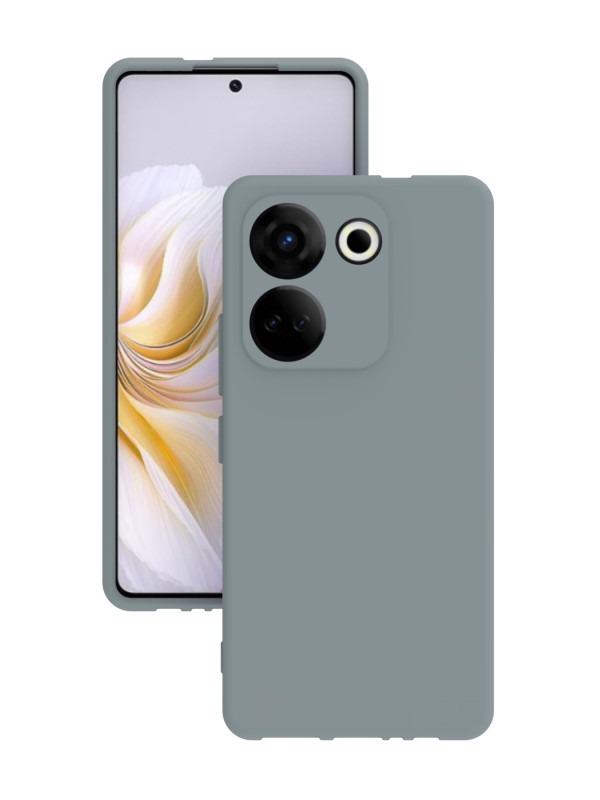 Tecno Camon 20 Pro 4g Kılıf Kamera Korumalı Silikon Rubber Arka Kapak Gri