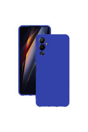 Tecno Pova 4 Kılıf Kamera Korumalı Silikon Rubber Arka Kapak Mavi
