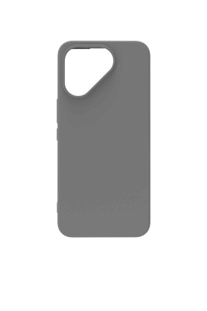 Tecno Pova 7 Pro Kılıf Kamera Korumalı Silikon Rubber Arka Kapak Gri