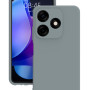 Tecno Spark 10c Kılıf Kamera Korumalı Silikon Rubber Arka Kapak Gri