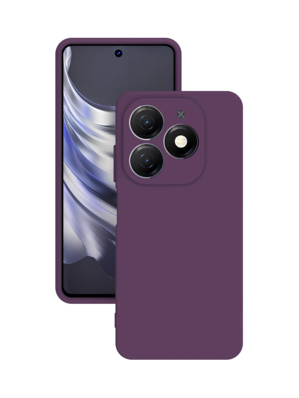 Tecno Spark 20 Kılıf Kamera Korumalı Silikon Rubber Arka Kapak Mor