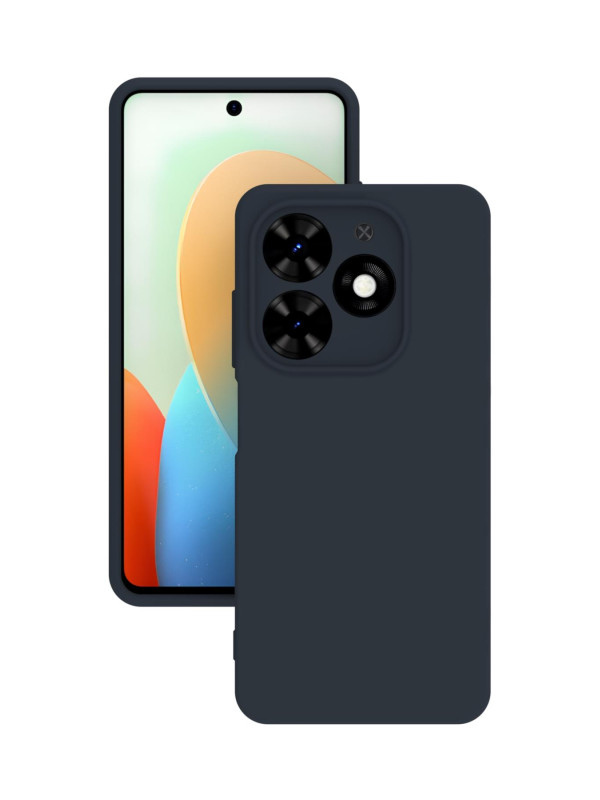 Tecno Spark Go 2024 Kılıf Kamera Korumalı Silikon Rubber Arka Kapak Lacivert