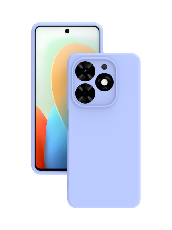 Tecno Spark Go 2024 Kılıf Kamera Korumalı Silikon Rubber Arka Kapak Lila