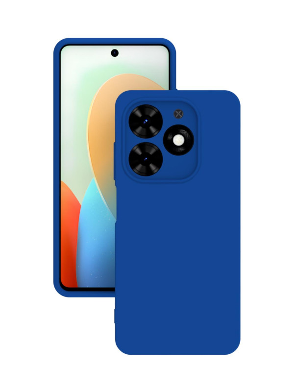 Tecno Spark Go 2024 Kılıf Kamera Korumalı Silikon Rubber Arka Kapak Mavi