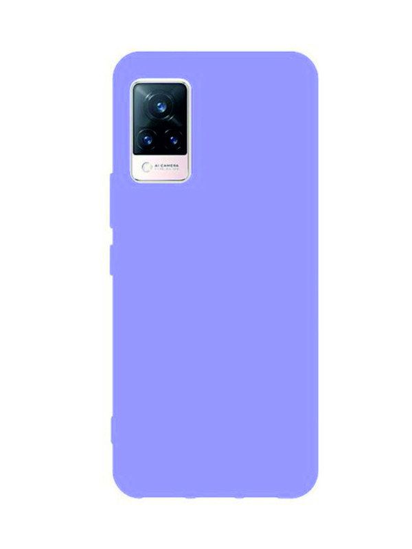 Vivo V21 Kılıf Kamera Korumalı Silikon Rubber Arka Kapak Lila