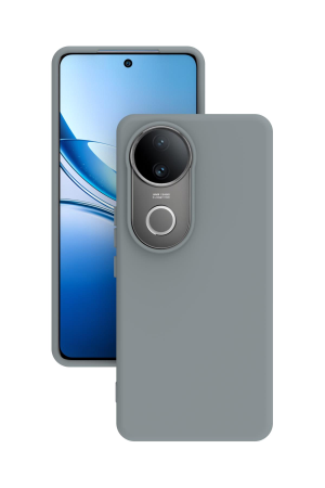 Vivo V50 5G Kılıf Kamera Korumalı Silikon Rubber Arka Kapak Gri