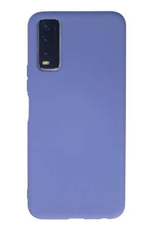 Vivo Y11s Kılıf Kamera Korumalı Silikon Rubber Arka Kapak Lila