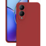 Vivo Y17s Kılıf Kamera Korumalı Silikon Rubber Arka Kapak Kırmızı
