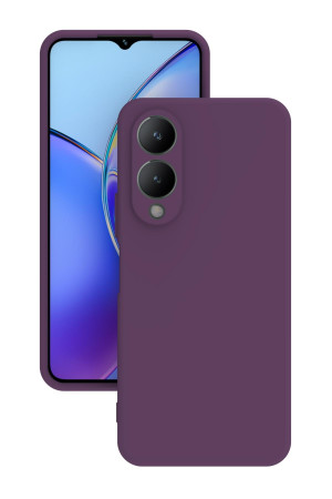 Vivo Y17s Kılıf Kamera Korumalı Silikon Rubber Arka Kapak Mor Vivo Y17s Kılıf Kamera Korumalı Silikon Rubber Arka Kapak Mor