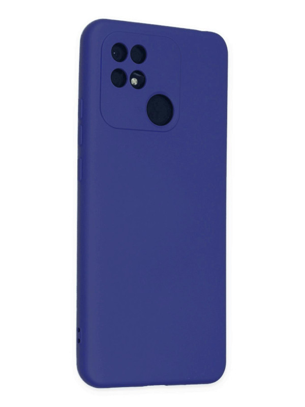 Xiaomi Poco C40 Kılıf Kamera Korumalı Silikon Rubber Arka Kapak Lacivert