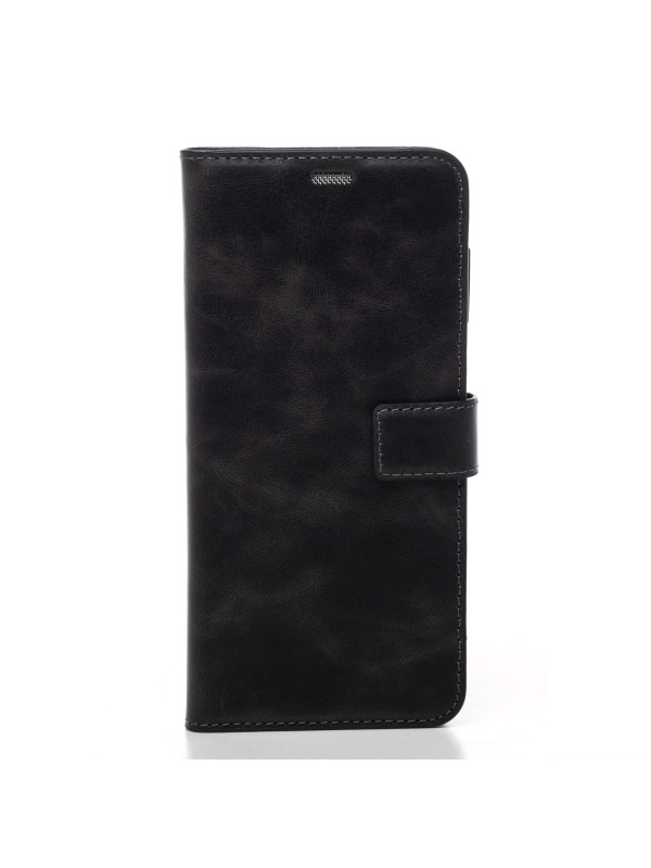 Xiaomi Poco M6 Pro Hakiki Deri Cüzdanlı Kapaklı Kaliteli Lüks Cüzdan Kılıf Siyah