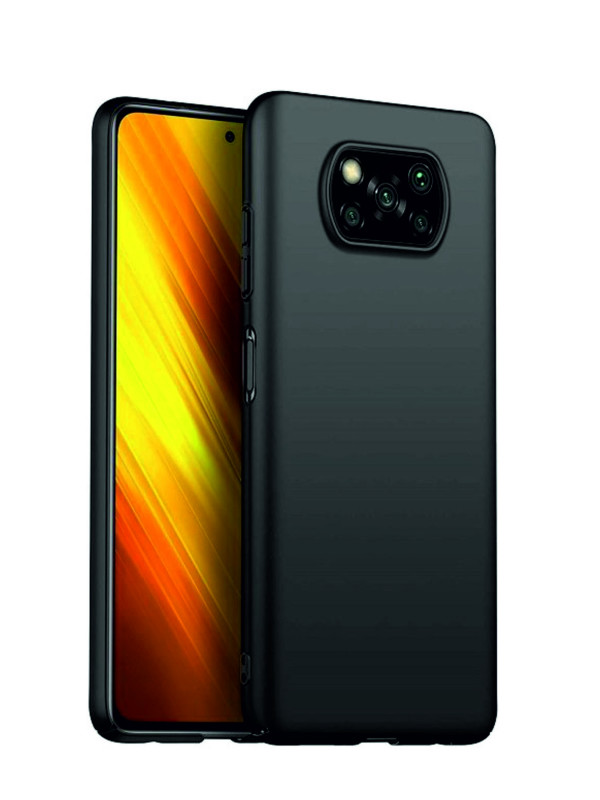 Xiaomi Poco X3 NFC Kılıf Kamera Korumalı Silikon Rubber Arka Kapak Siyah