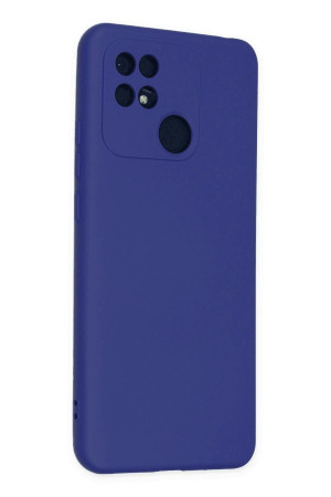 Xiaomi Redmi 10C Kılıf Kamera Korumalı Silikon Rubber Arka Kapak Lacivert