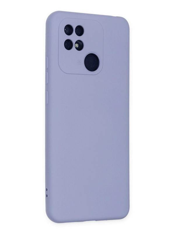 Xiaomi Redmi 10C Kılıf Kamera Korumalı Silikon Rubber Arka Kapak Lila