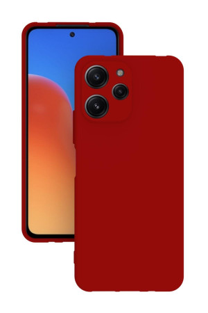 Xiaomi Redmi 12 Kılıf Kamera Korumalı Silikon Rubber Arka Kapak Kırmızı