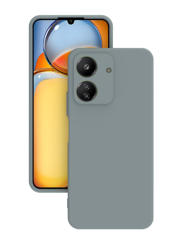 Xiaomi Redmi 13C Kılıf Kamera Korumalı Silikon Rubber Arka Kapak Gri Xiaomi Redmi 13C Kılıf Kamera Korumalı Silikon Rubber Arka Kapak Gri