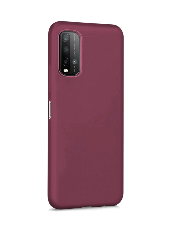 Xiaomi Redmi 9T Kılıf Kamera Korumalı Silikon Rubber Arka Kapak Mor