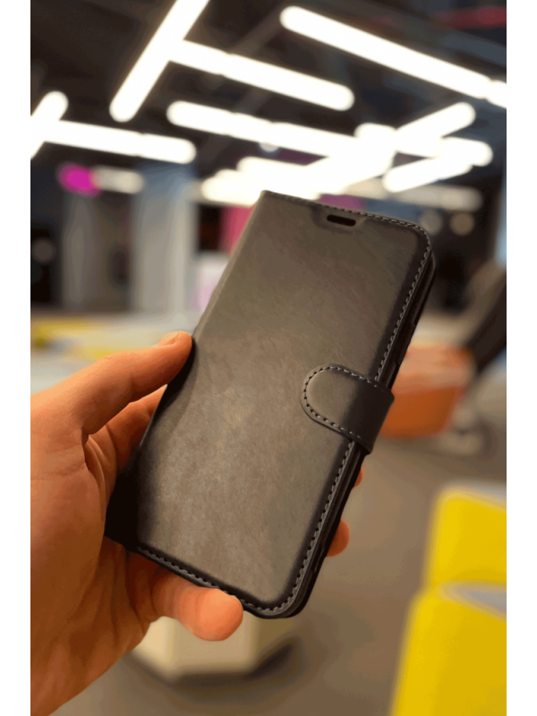 Xiaomi Redmi Note 11s Cüzdanlı Kapaklı Kılıf Kartlıklı Standlı Kopçalı Siyah