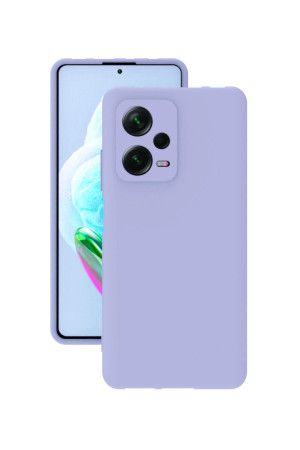 Xiaomi Redmi Note 12 Pro 5G Kılıf Kamera Korumalı Silikon Rubber Arka Kapak Lila