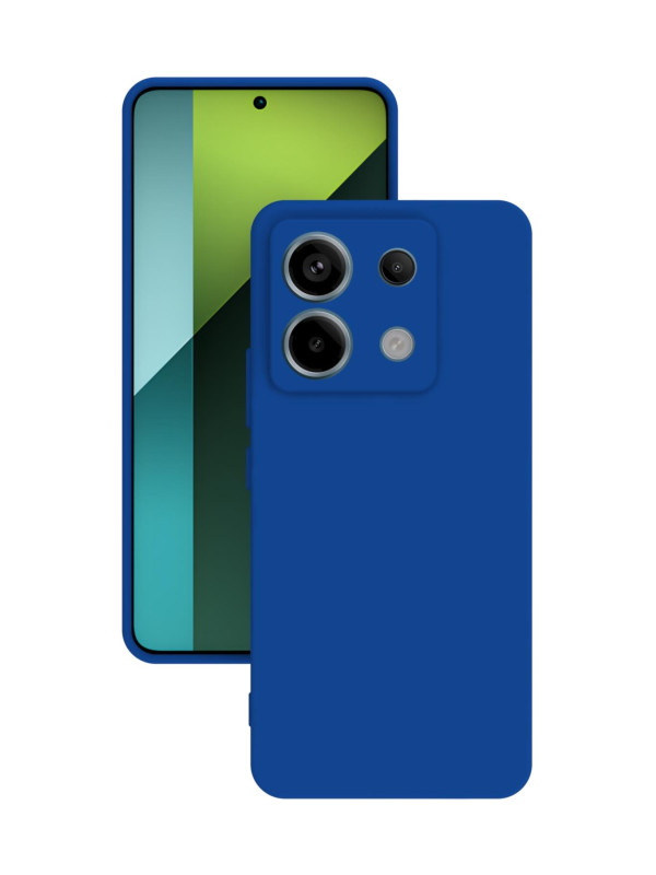 Xiaomi Redmi Note 13 Pro 5G Kılıf Kamera Korumalı Silikon Rubber Arka Kapak Mavi